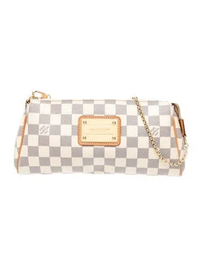 Pre-owned Louis Vuitton Damier Azur Eva Pochette In Neutral
