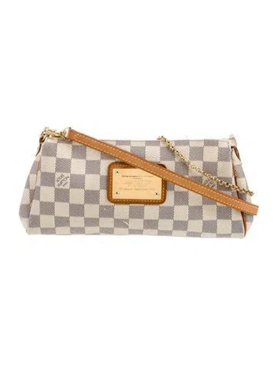 Pre-owned Louis Vuitton Damier Azur Eva Pochette In Neutral