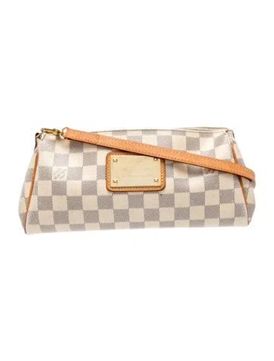 Pre-owned Louis Vuitton Damier Azur Eva Pochette In Neutral