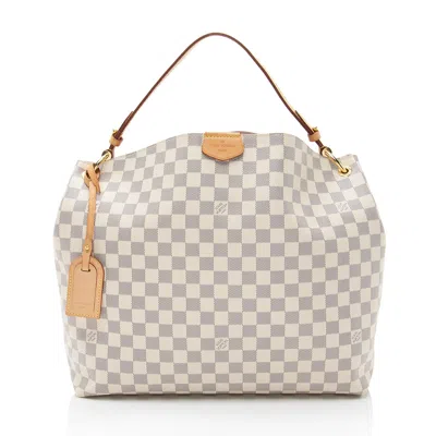 Pre-owned Louis Vuitton Damier Azur Graceful Mm Hobo In Multi