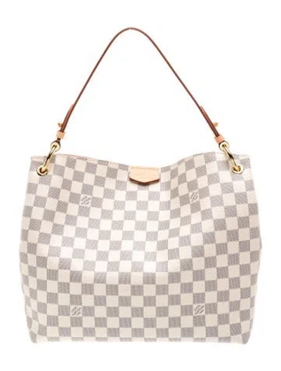 Pre-owned Louis Vuitton Damier Azur Graceful Pm In Neutral