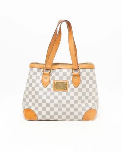 Pre-owned Louis Vuitton Damier Azur Hampstead Pm Tote Bag