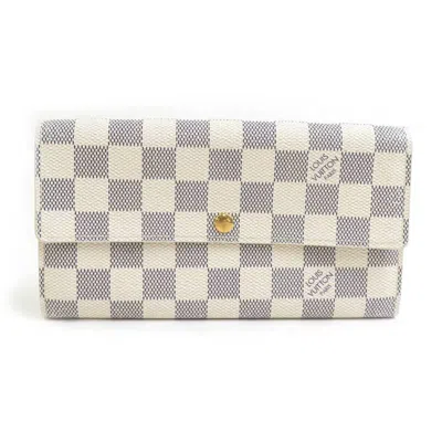 Pre-owned Louis Vuitton Damier Azur Ivory Damier Azur Canvas Long Wallet (bi-fold) ()