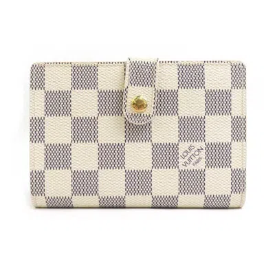 Pre-owned Louis Vuitton Damier Azur Ivory Damier Azur Wallet (bi-fold) () In Damier Azur, Ivory