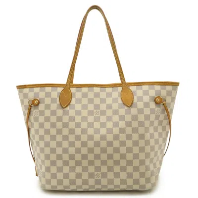 Pre-owned Louis Vuitton Damier Azur Ivory Pvc Shoulder Bag Tote Bag ()