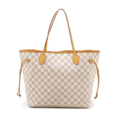 Pre-owned Louis Vuitton Damier Azur Ivory Pvc Shoulder Bag Tote Bag ()