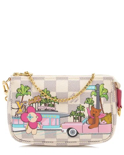 Pre-owned Louis Vuitton Damier Azur Limited Edition Vivienne Hollywood Mini Pochette  Accessoires (authentic P