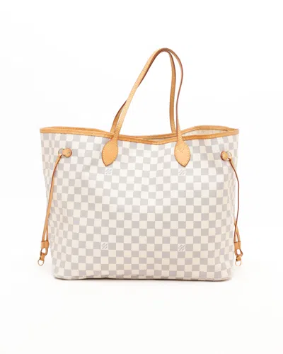 Pre-owned Louis Vuitton Damier Azur Neverfull Gm Tote Bag