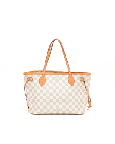 Pre-owned Louis Vuitton Damier Azur Neverfull Pm Tote Bag