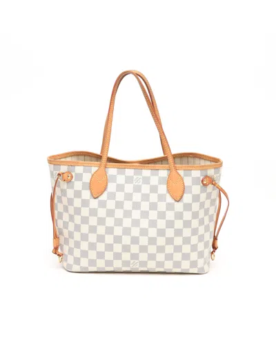 Pre-owned Louis Vuitton Damier Azur Neverfull Pm Tote Bag