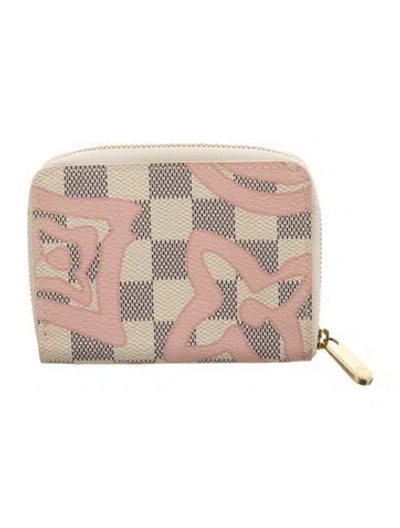 Pre-owned Louis Vuitton Damier Azur Pattern Wallet In Neutral
