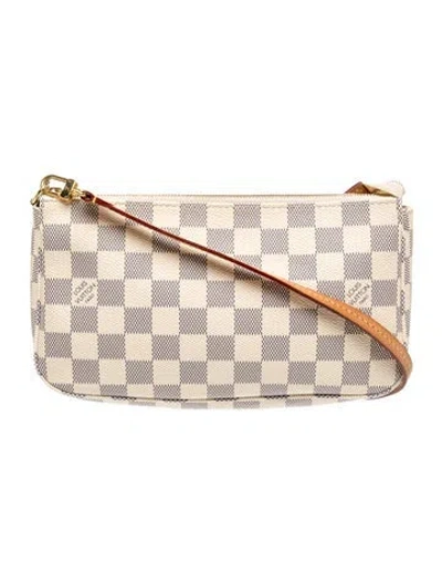 Pre-owned Louis Vuitton Damier Azur Pochette Accessoires In Neutral