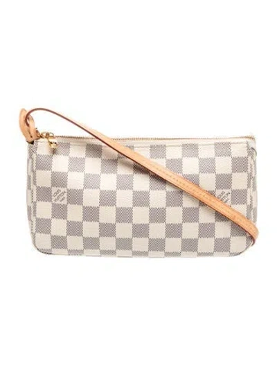 Pre-owned Louis Vuitton Damier Azur Pochette Accessoires In Neutral