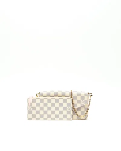 Pre-owned Louis Vuitton Damier Azur Pochette Félicie Bag In Multi