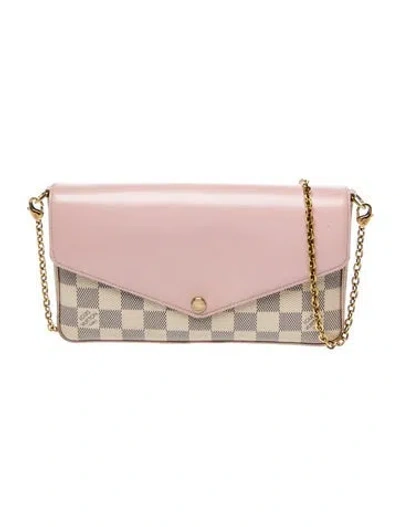 Pre-owned Louis Vuitton Damier Azur Pochette Félicie In Multi
