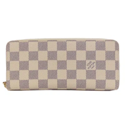 Pre-owned Louis Vuitton Damier Azur Rose Ballerine Damier Canvas Long Wallet (bi-fold) ()