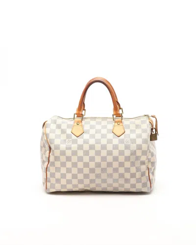 Pre-owned Louis Vuitton Damier Azur Speedy 30 Bag In Multi