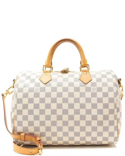 Pre-owned Louis Vuitton Damier Azur Speedy Bandouliere 30 Satchel (authentic Pre-loved)