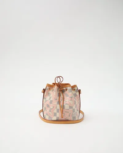 Pre-owned Louis Vuitton Damier Azur Tahitienne Nano Noé Crossbody Bag