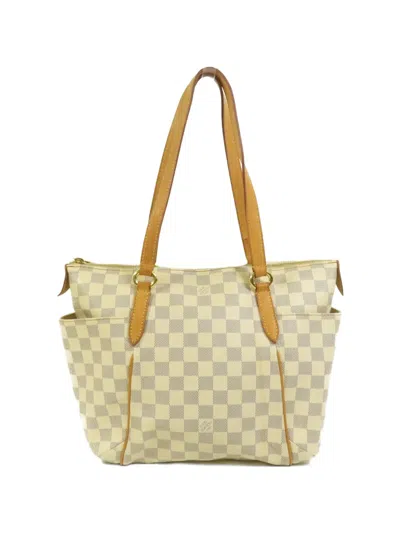 Pre-owned Louis Vuitton Damier Azur Totally Pm Tote Bag In Neutral