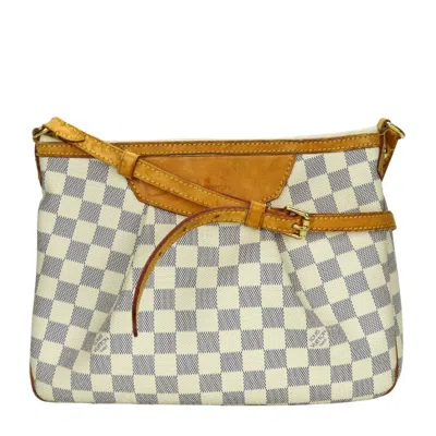 Pre-owned Louis Vuitton Damier Azur White Damier Azur Leather Shoulder Bag ()
