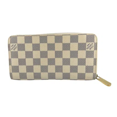 Pre-owned Louis Vuitton Damier Azur White Damier Azur Long Wallet (bi-fold) ()