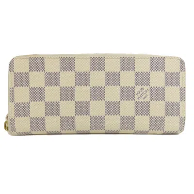 Pre-owned Louis Vuitton Damier Azur White Damier Azur Long Wallet (bi-fold) () In Multi