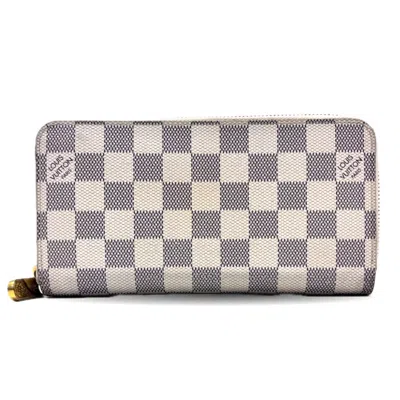 Pre-owned Louis Vuitton Damier Azur White Damier Azur Long Wallet (bi-fold) ()