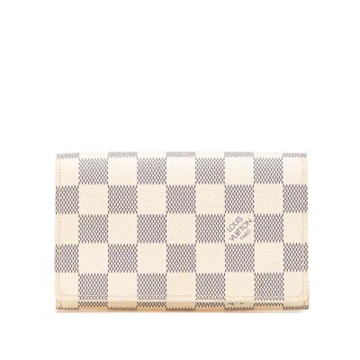 Pre-owned Louis Vuitton Damier Azur White Damier Azur Wallet (bi-fold) ()