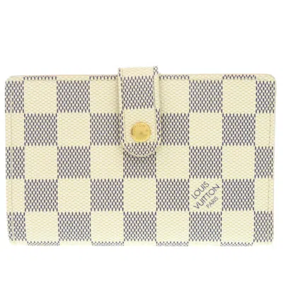 Pre-owned Louis Vuitton Damier Azur White Damier Azur Wallet (bi-fold) () In Multi