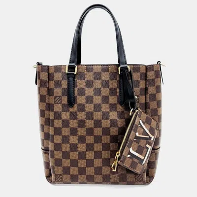 Pre-owned Louis Vuitton Damier Belmont Pm Handbag In Brown