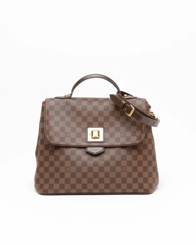Pre-owned Louis Vuitton Damier Bergamo Mm Bag In Brown