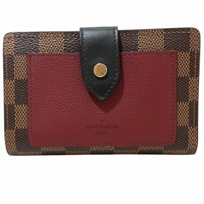 Pre-owned Louis Vuitton Damier Bordeaux Ebene Wallet (bi-fold) () In Multi