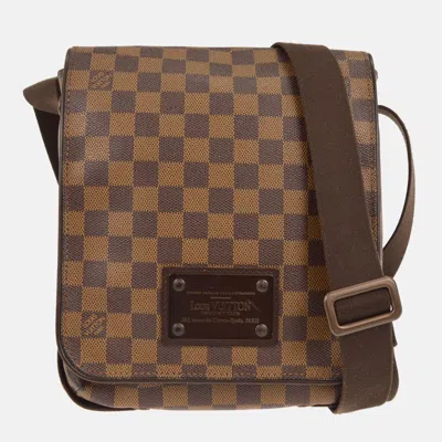 Pre-owned Louis Vuitton Damier Brooklyn Pm Shoulder Bag In Brown