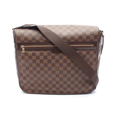 Pre-owned Louis Vuitton Damier Brown Coated Canvas Leather Shoulder Bag ()