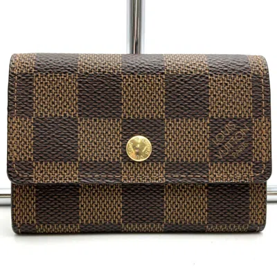 Pre-owned Louis Vuitton Damier Brown Damier Canvas Coin Purse/coin Case ()