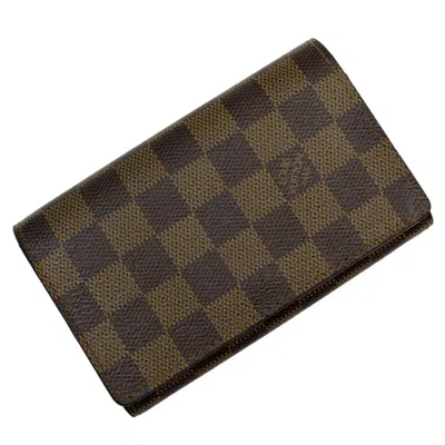 Pre-owned Louis Vuitton Damier Brown Damier Canvas Damier Canvas Wallet (bi-fold) ()