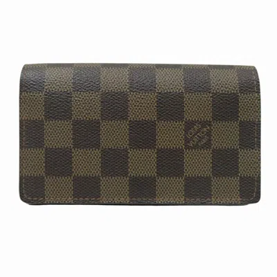 Pre-owned Louis Vuitton Damier Brown Damier Canvas Damier Canvas Wallet (bi-fold) ()