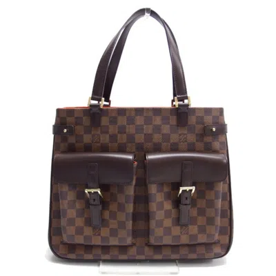 Pre-owned Louis Vuitton Damier Brown Damier Canvas Dark Brown Galle Damier Canvas Handbag Shoulder Bag Tote Ba