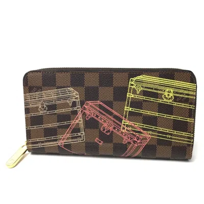 Pre-owned Louis Vuitton Damier Brown Damier Canvas Ebene Damier Canvas Long Wallet (bi-fold) ()