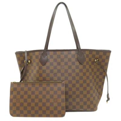Pre-owned Louis Vuitton Damier Brown Damier Canvas Ebene Damier Canvas Tote Bag ()
