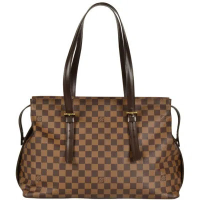 Pre-owned Louis Vuitton Damier Brown Damier Canvas Ebene Damier Canvas Tote Bag ()