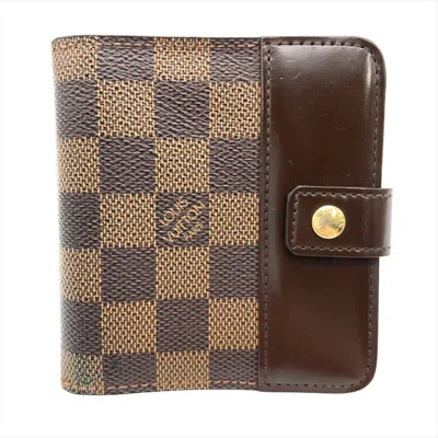 Pre-owned Louis Vuitton Damier Brown Damier Canvas Ebene Damier Canvas Wallet (bi-fold) ()