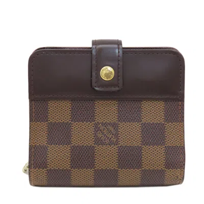 Pre-owned Louis Vuitton Damier Brown Damier Canvas Ebene Damier Canvas Wallet (bi-fold) () In Brown, Damier Canvas, Ebene