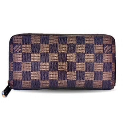 Pre-owned Louis Vuitton Damier Brown Damier Canvas Ebene Long Wallet (bi-fold) ()