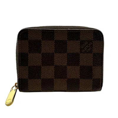 Pre-owned Louis Vuitton Damier Brown Damier Canvas Galle Damier Canvas Coin Purse/coin Case ()