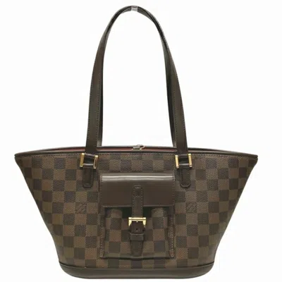Pre-owned Louis Vuitton Damier Brown Damier Canvas Handbag Tote Bag () In Brown, Damier Canvas