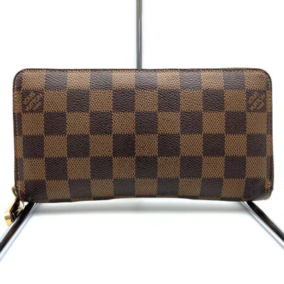 Pre-owned Louis Vuitton Damier Brown Damier Canvas Long Wallet (bi-fold) ()