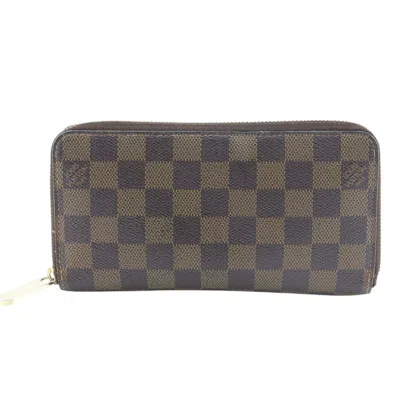 Pre-owned Louis Vuitton Damier Brown Damier Canvas Long Wallet (bi-fold) ()