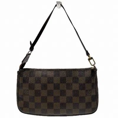 Pre-owned Louis Vuitton Damier Brown Damier Canvas Pochette Shoulder Bag () In Brown, Damier Canvas